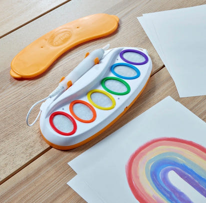 Magic Light Brush™ – Mess-Free Painting Set for Kids | Color Wonder Style Water Paint Pen with 6 Rainbow Pots & Drawing Sheets