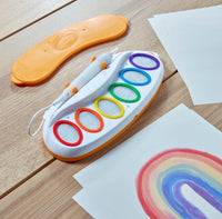 Magic Light Brush™ – Mess-Free Painting Set for Kids | Color Wonder Style Water Paint Pen with 6 Rainbow Pots & Drawing Sheets